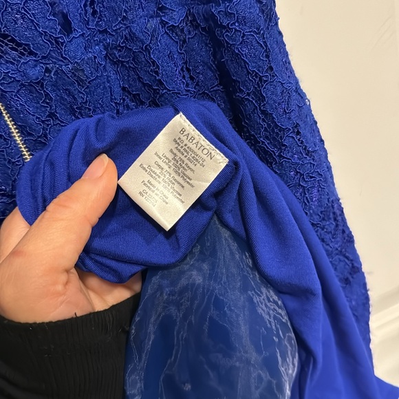 Cobalt blue Lacey knee high dress - Picture 8 of 9